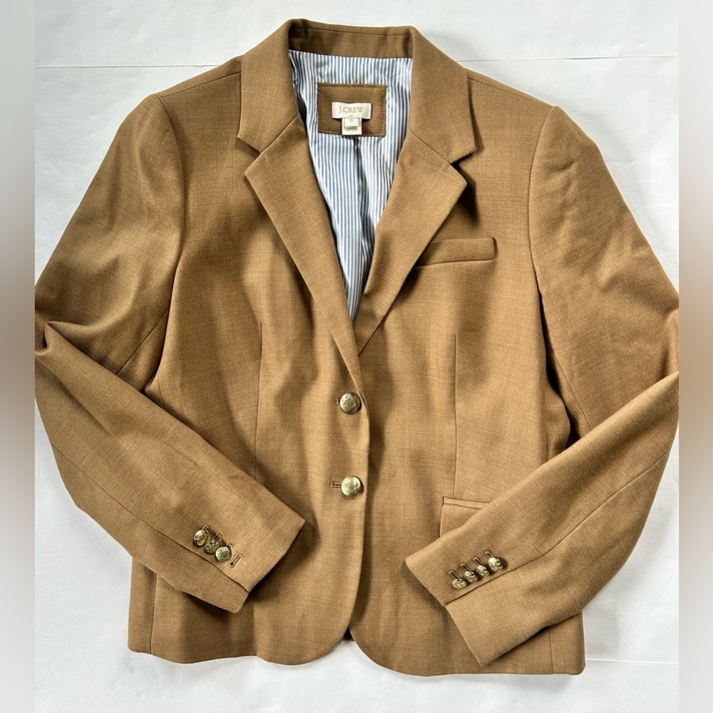 J. CREW Lined Wool Blend Jacket Blazer